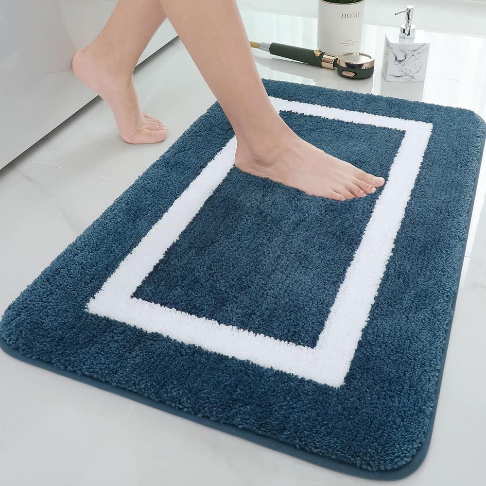 Ultra Soft Non-Slip Shaggy Bath Rug | Luxurious Extra Absorbent Plush Microfiber Bathroom Rug | Washable Fluffy Sink, Tub, Shower Floor Mats