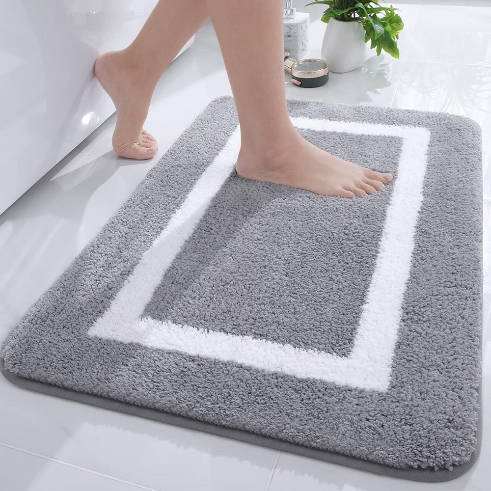Ultra Soft Non-Slip Shaggy Bath Rug | Luxurious Extra Absorbent Plush Microfiber Bathroom Rug | Washable Fluffy Sink, Tub, Shower Floor Mats