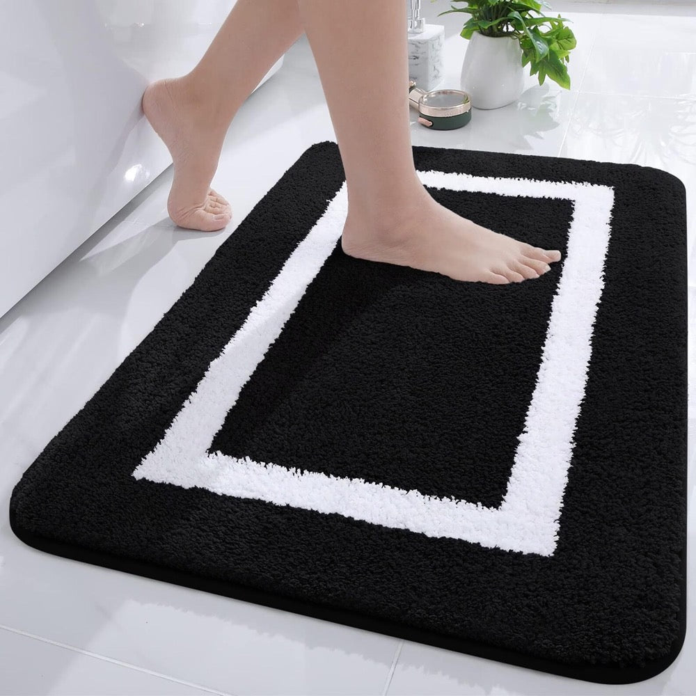 Ultra Soft Non-Slip Shaggy Bath Rug | Luxurious Extra Absorbent Plush Microfiber Bathroom Rug | Washable Fluffy Sink, Tub, Shower Floor Mats