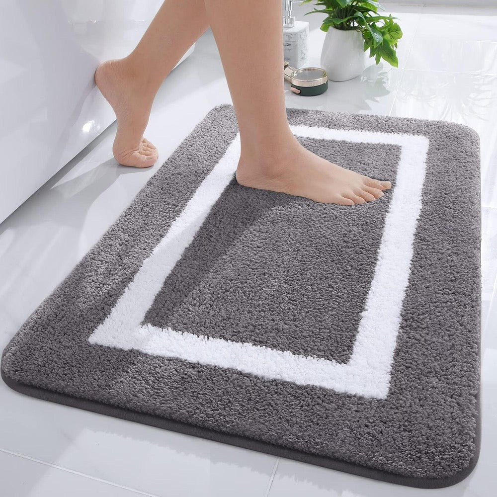 Ultra Soft Non-Slip Shaggy Bath Rug | Luxurious Extra Absorbent Plush Microfiber Bathroom Rug | Washable Fluffy Sink, Tub, Shower Floor Mats