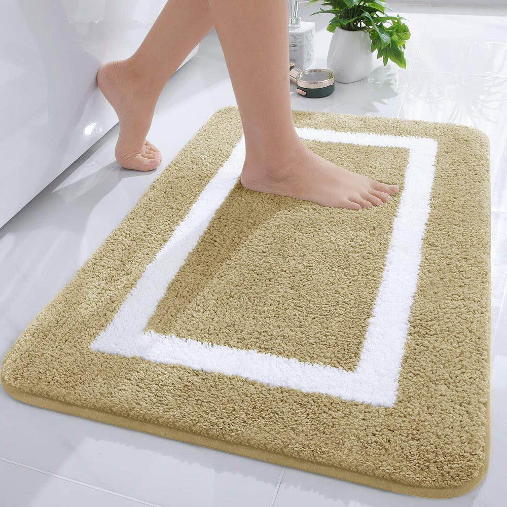 Ultra Soft Non-Slip Shaggy Bath Rug | Luxurious Extra Absorbent Plush Microfiber Bathroom Rug | Washable Fluffy Sink, Tub, Shower Floor Mats